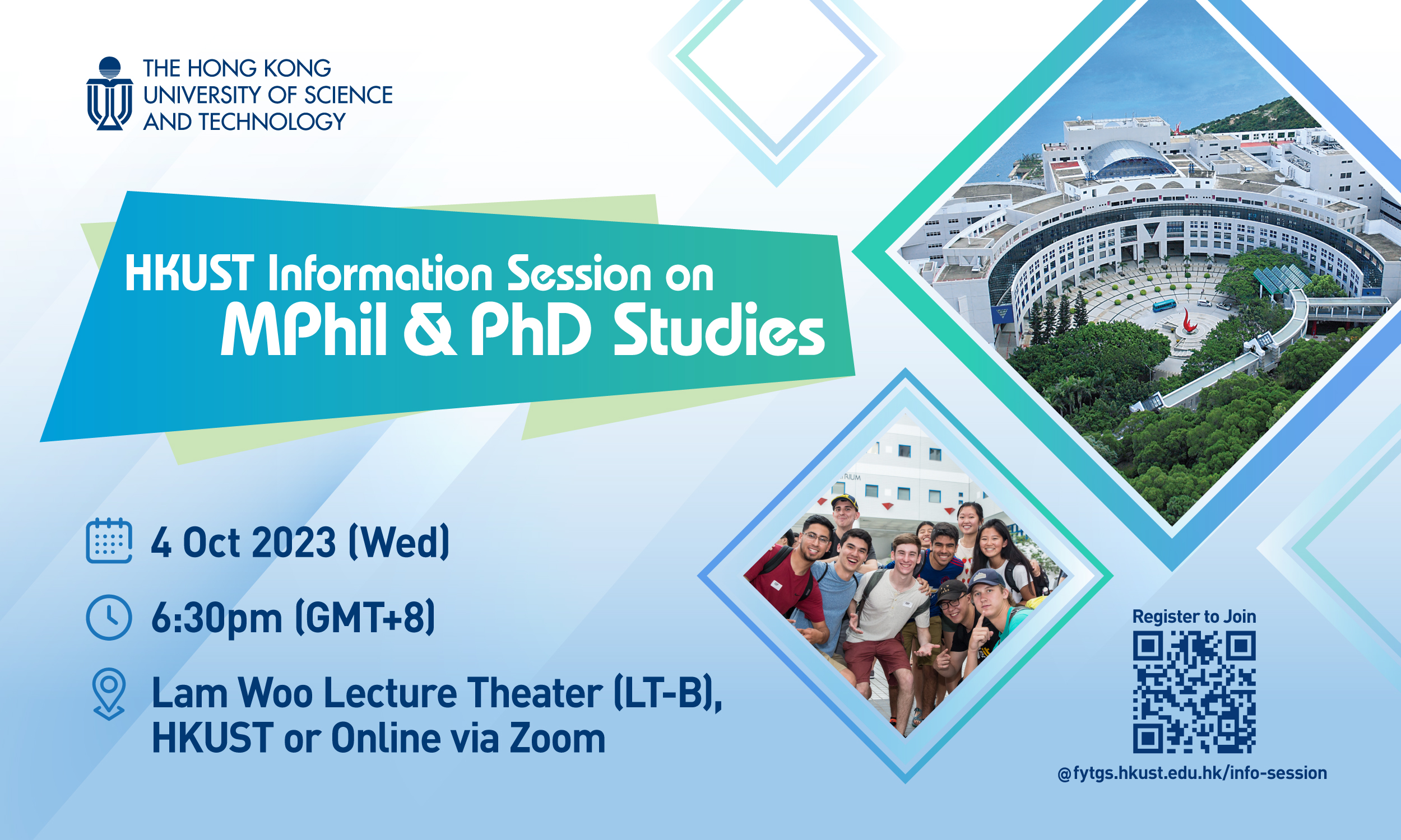HKUST Information Session on MPhil and PhD Studies School of Science